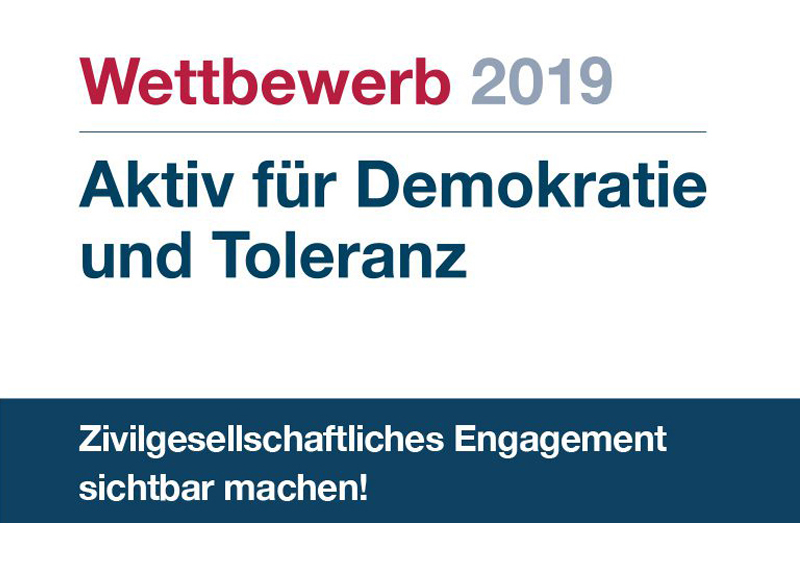 Aktiv für Demokratie und Toleranz Wettbewerb 2019 Logo
